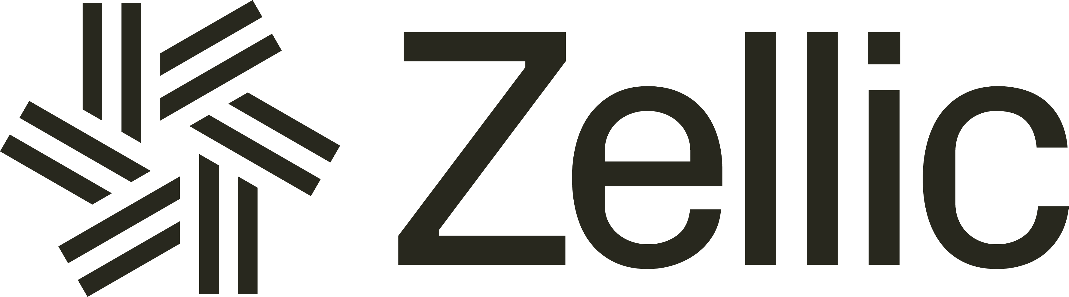 To the left: An interlocking set of lines, resembling a snowflake.  To the right, the Zellic word mark.